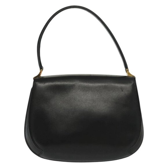 GUCCI Hand Bag Leather Black Gold 000 056 0004 Auth ep10863 - Picture 2 of 16